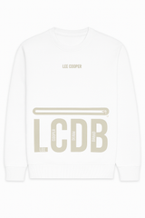 Lee Cooper Long Sleeve Printed tee Mo White