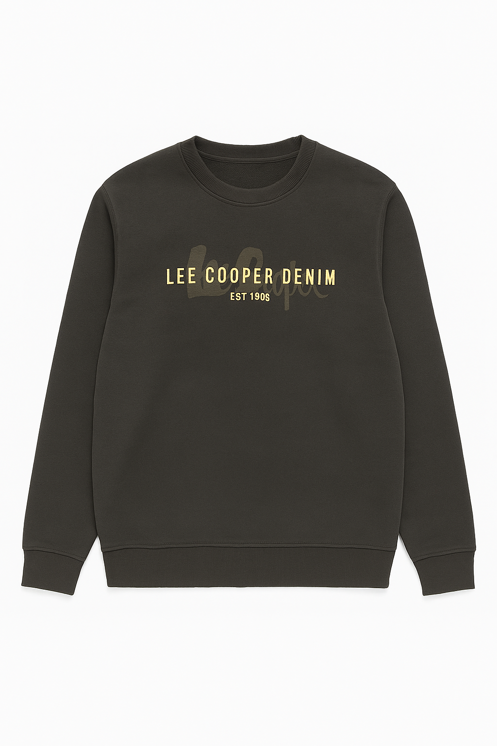 Lee Cooper Crew Front Printed Long Sleeve Fleece Top