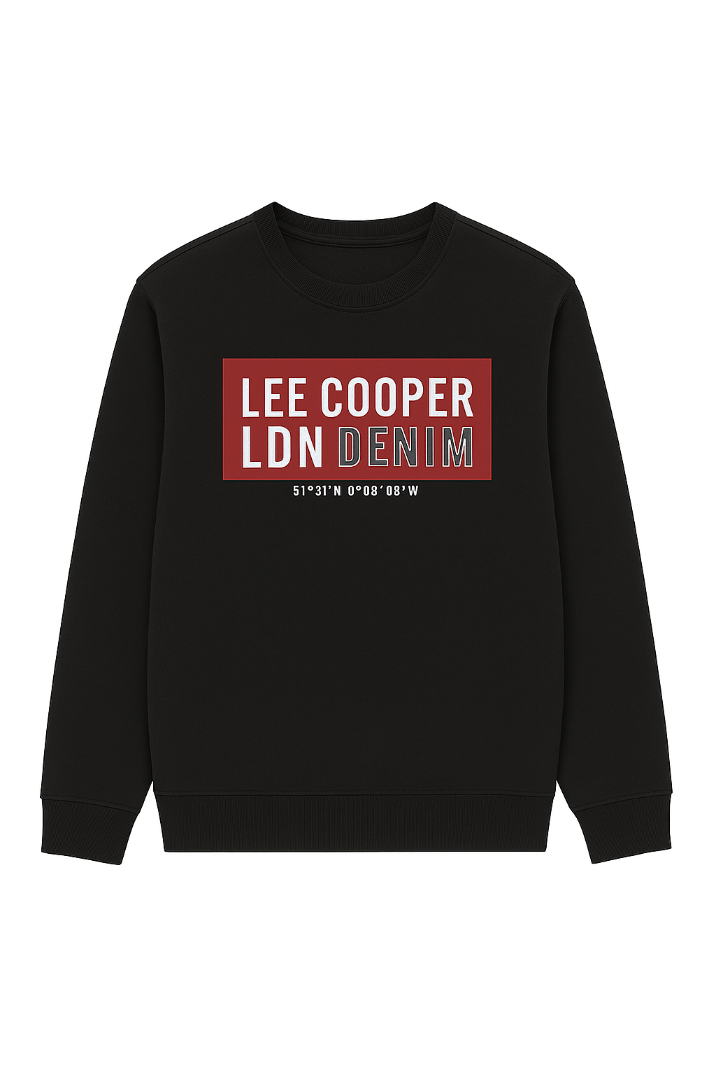 Lee Cooper Front Printed Long Sleeve Fleece Top