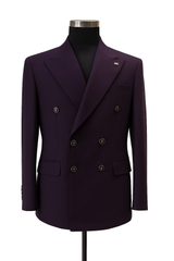 Navy Double‑Breasted Tailored Blazer