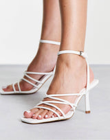 Stradivarious Strappy Heels - White