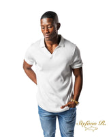 Stefano R Short Sleeve Golfer Stone