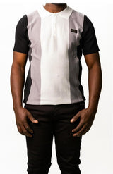 Stefano R Short Sleeve Knitted Golfer Bold Stripe