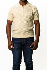 Stefano R Short Sleeve Knitted Golfer Plain