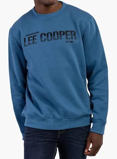 Lee Cooper Seth Front Printed Long Sleeve Fleece Top