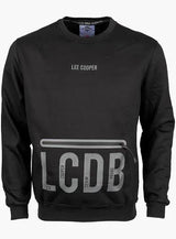 Lee Cooper Long Sleeve Printed tee Mo Black