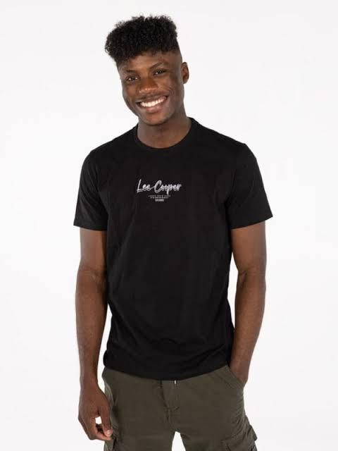 Lee Cooper Printed Short Sleeve Black Tee