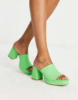 Stradivarius Chunky Mules- Green