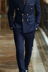 Double Brested Navy Suit jacket and pants